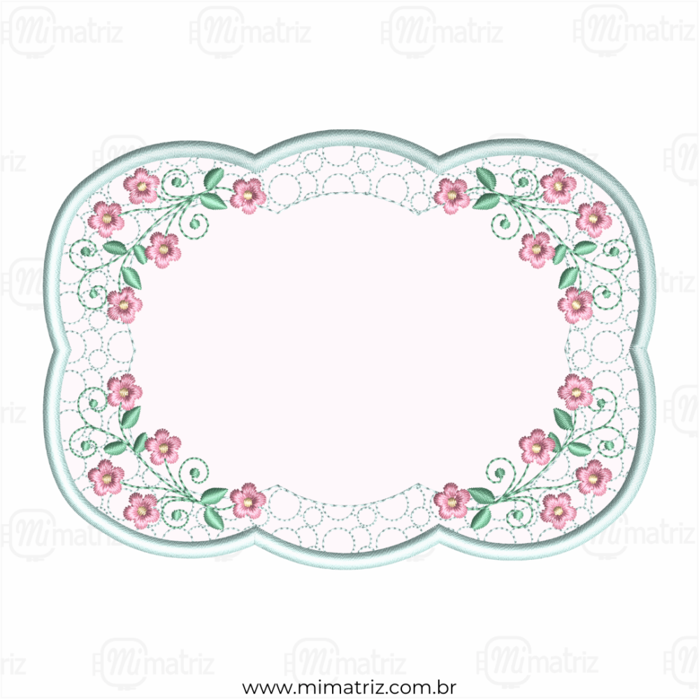 M1.000019 - Moldura Floral - Aplique