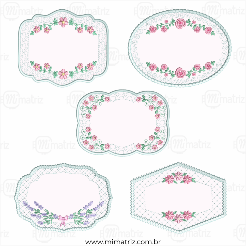 Coleção de Matrizes Moldura Floral - Aplique - C.000003