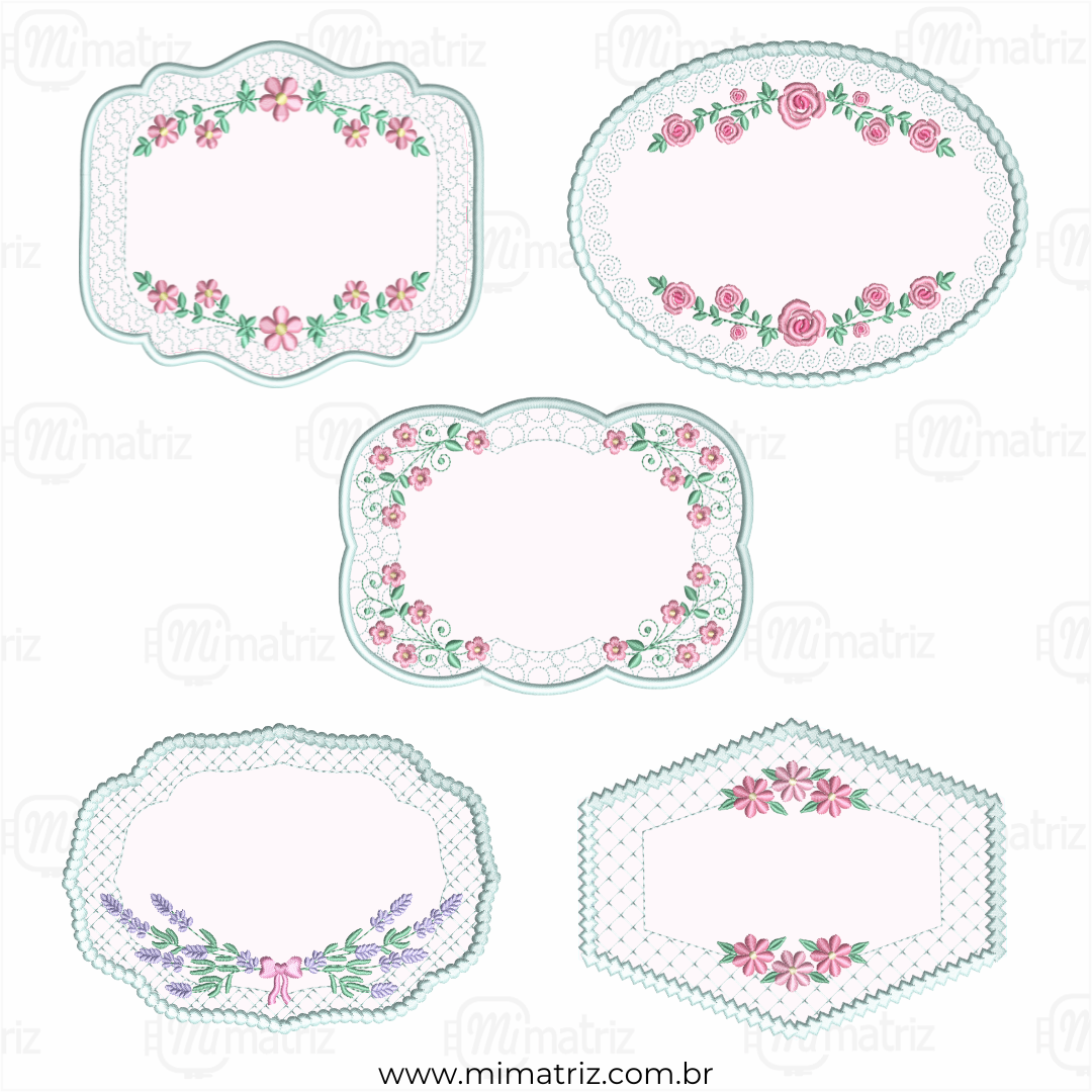 Coleção de Matrizes Moldura Floral - Aplique - C.000003