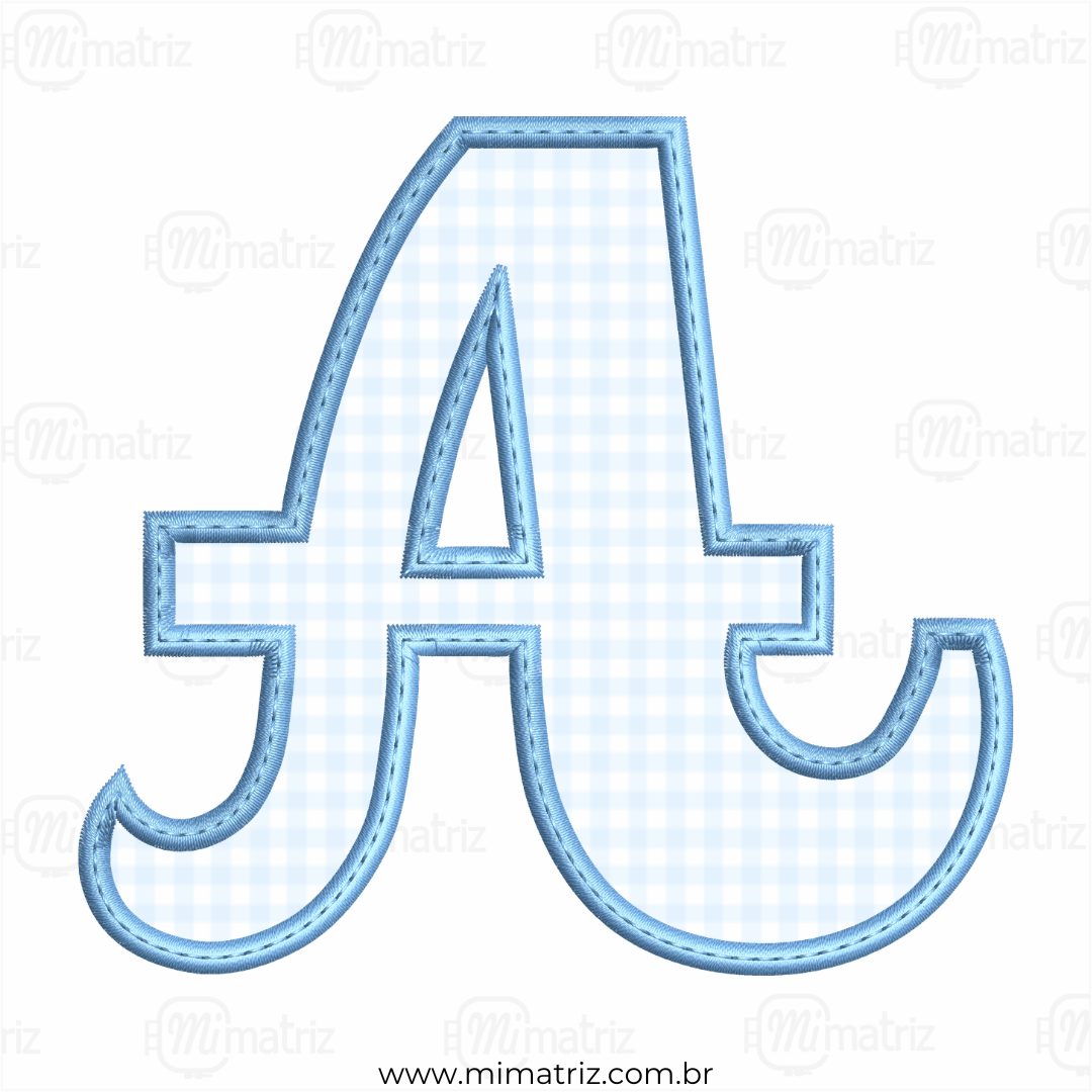 Matriz de Bordado Alfabeto - Aplique - Letra A - M.000071