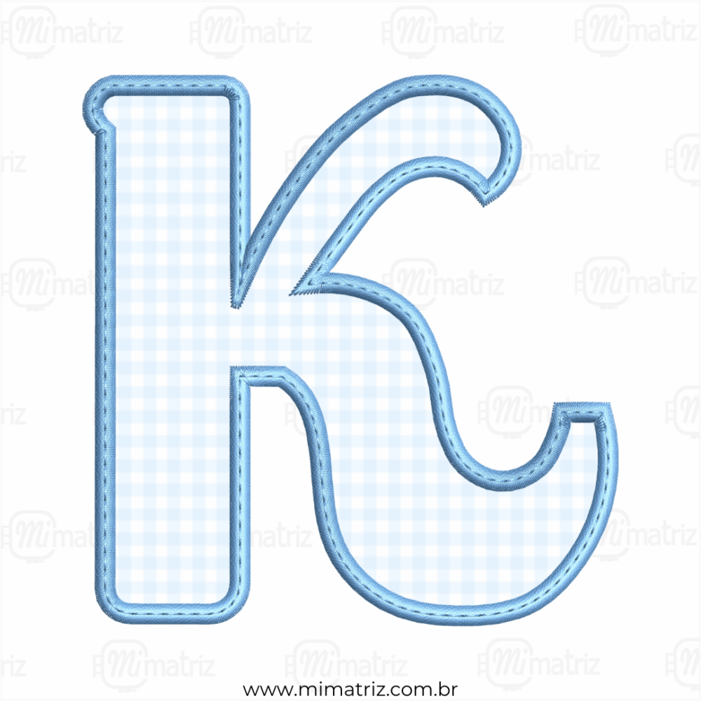 Matriz de Bordado Alfabeto - Aplique - Letra K - M.000061