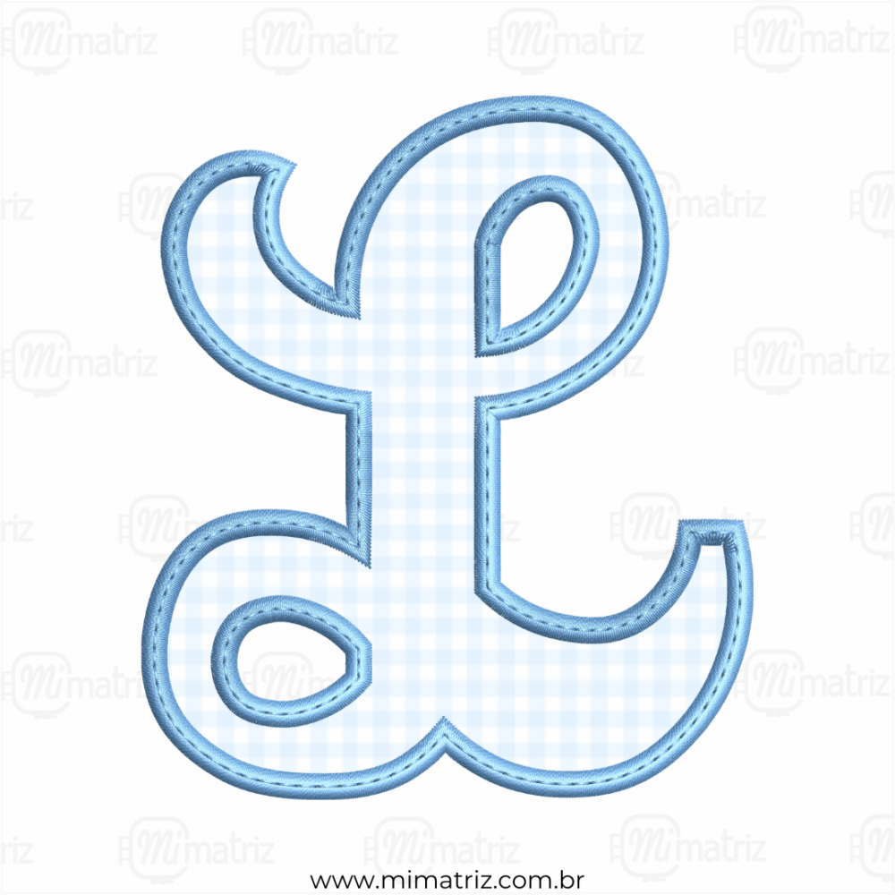 Matriz de Bordado Alfabeto - Aplique - Letra L - M.000060