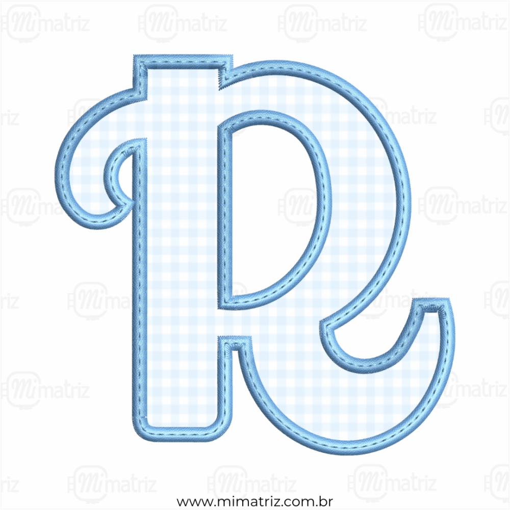 Matriz de Bordado Alfabeto - Aplique - Letra R - M.000054