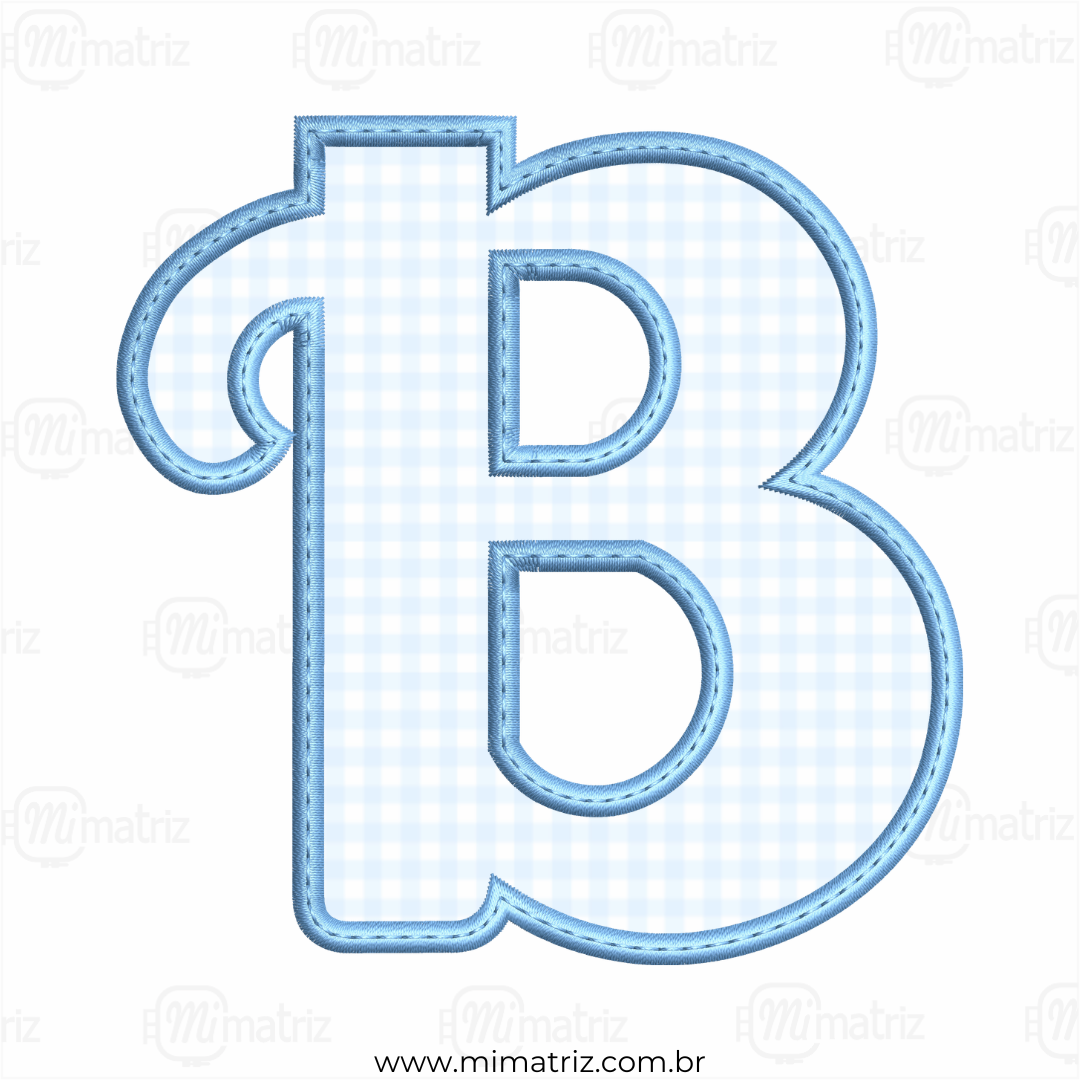 Matriz de Bordado Alfabeto - Aplique - Letra B - M.000070