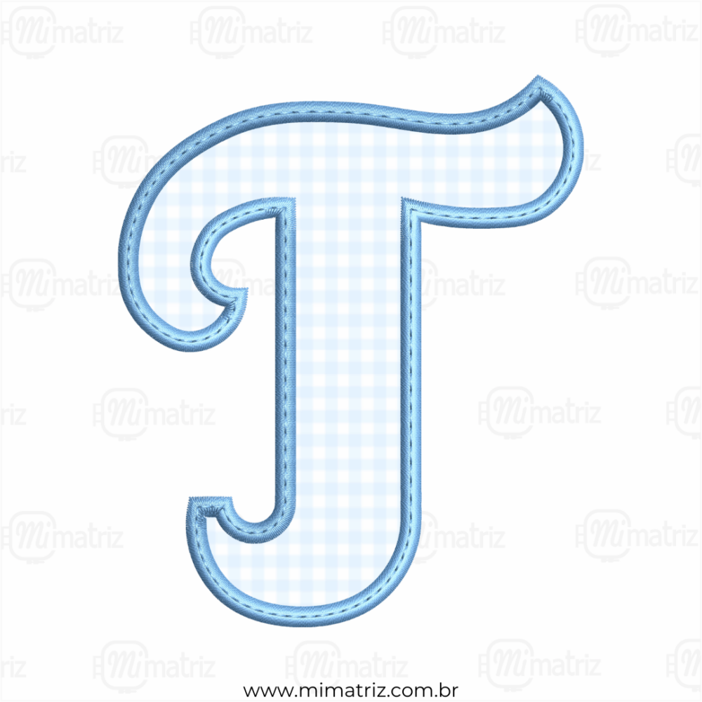 Matriz de Bordado Alfabeto - Aplique - Letra T - M.000052