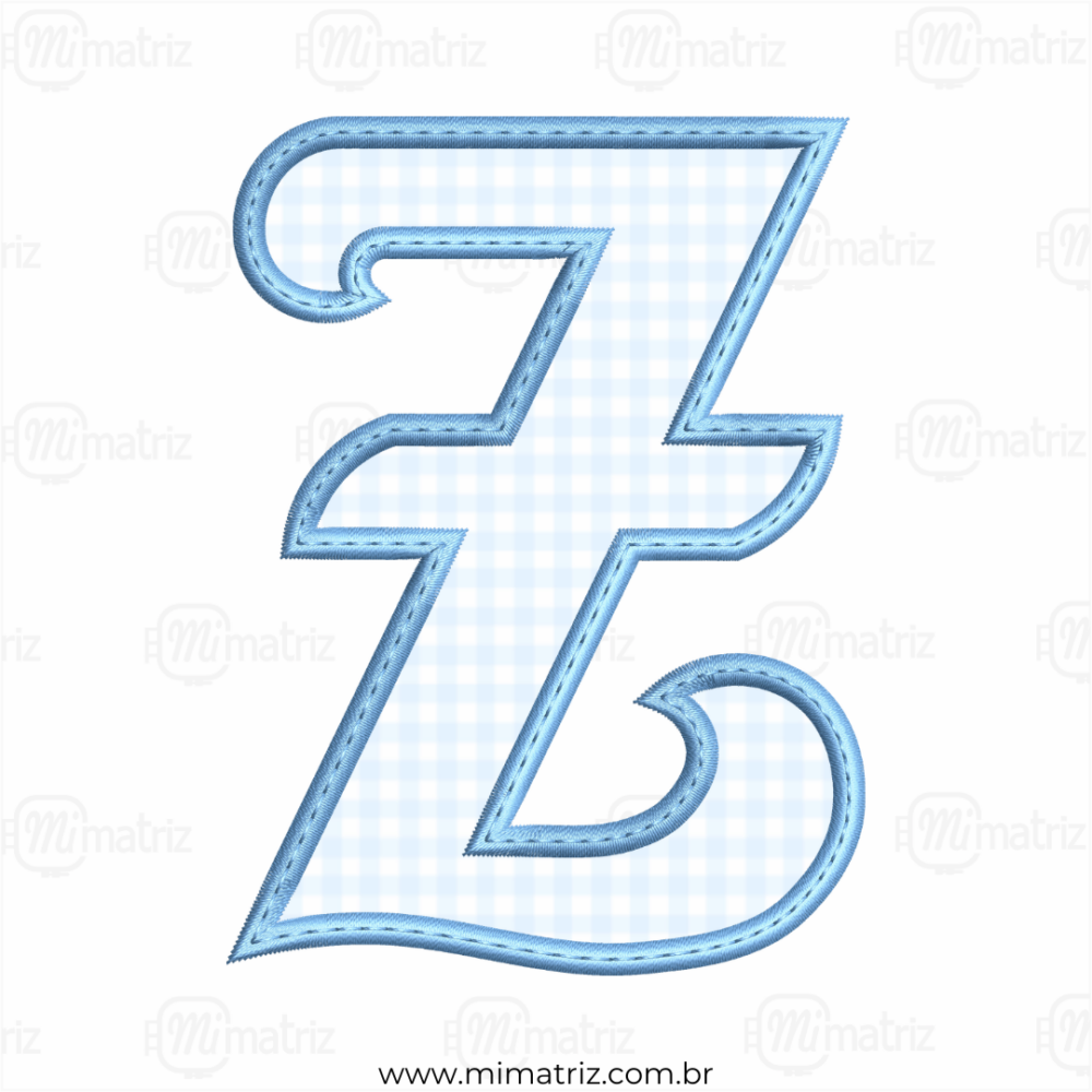 Matriz de Bordado Alfabeto - Aplique - Letra Z - M.000046