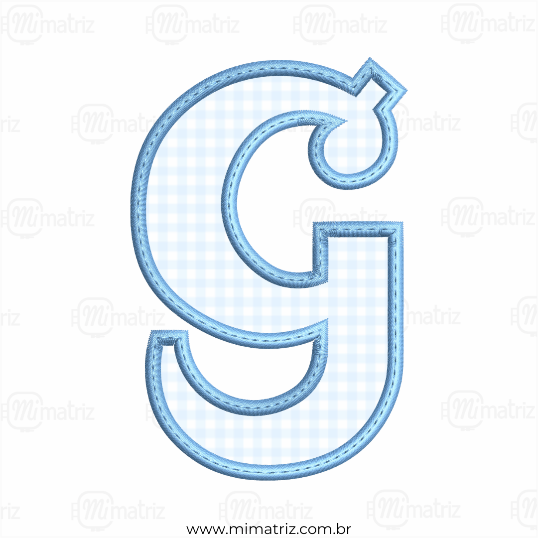 Matriz de Bordado Alfabeto - Aplique - Letra G - M.000065
