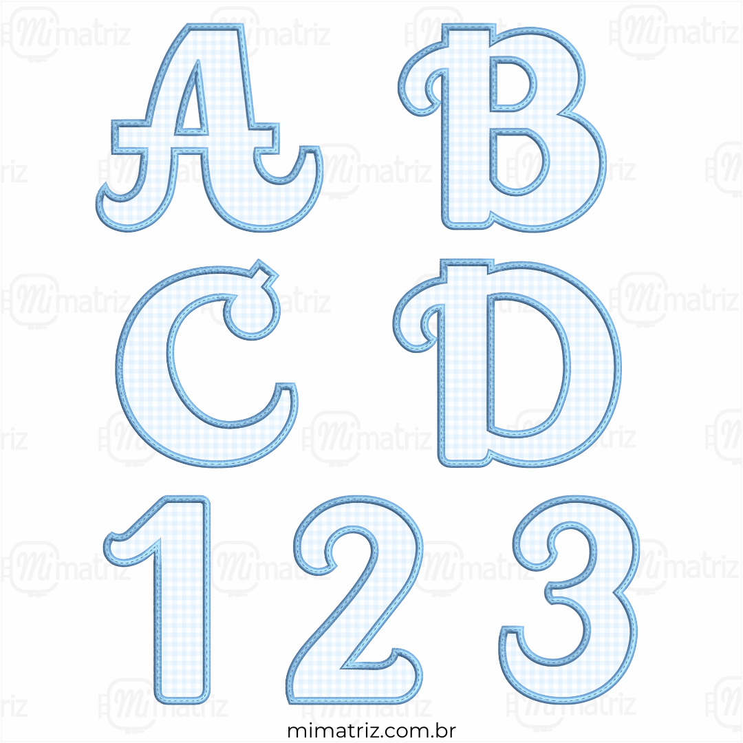 Coleção de Matrizes Alfabeto - Aplique - C.000014