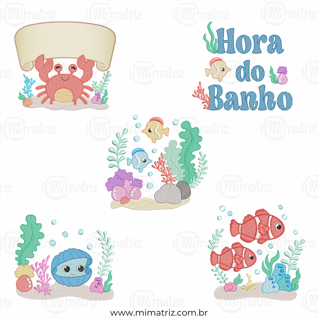 Coleção de Matrizes Fundo do Mar - Pontos Leves - C.000008