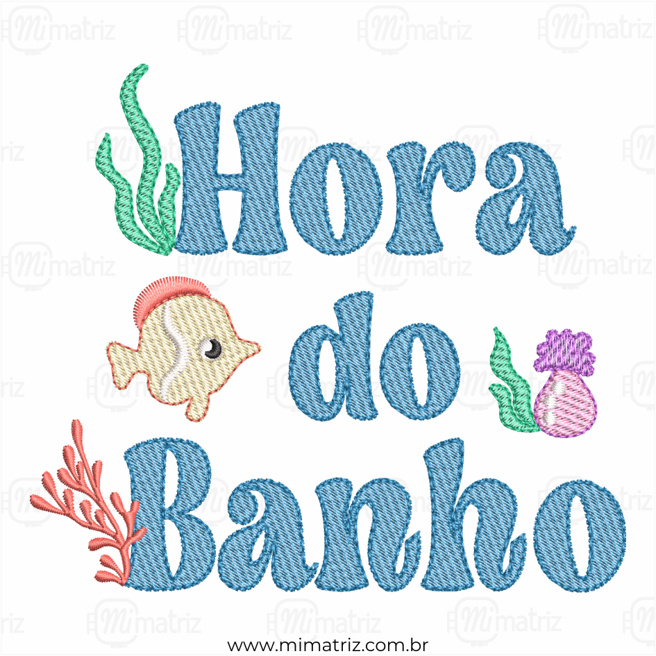 Matriz de Bordado Fundo do Mar - Pontos Leves - M.000122
