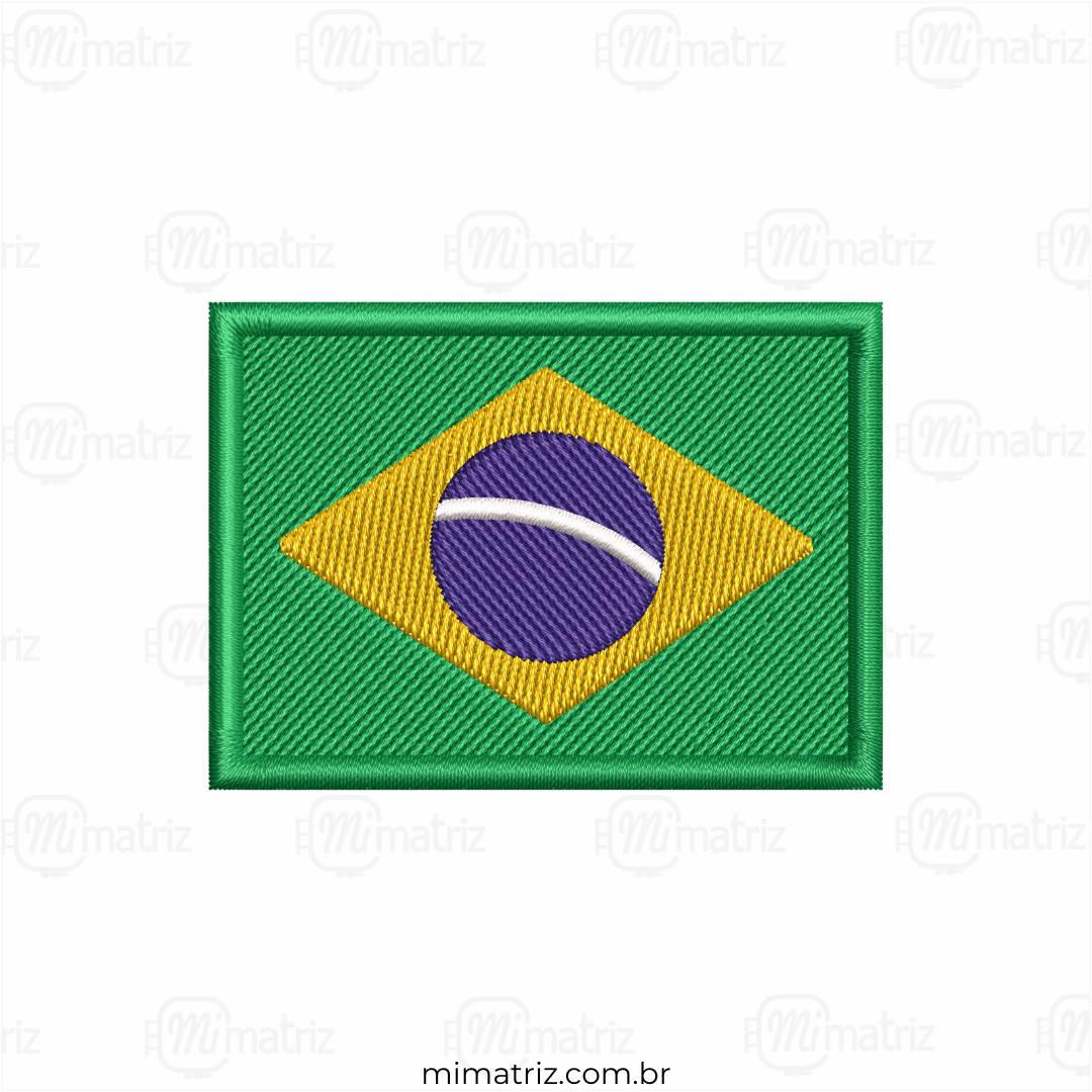 Matriz de Bordado Bandeira do Brasil  - M.000182