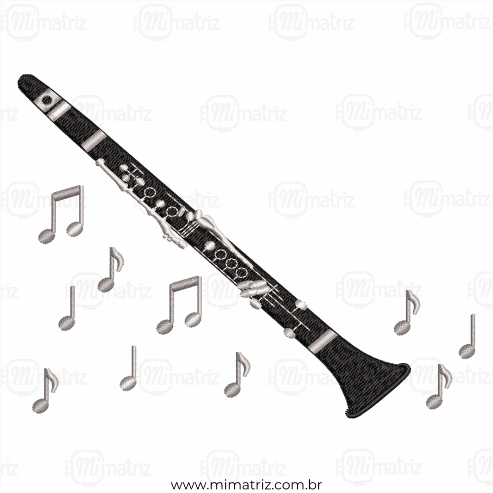 Matriz de Bordado Clarinete - M.000098