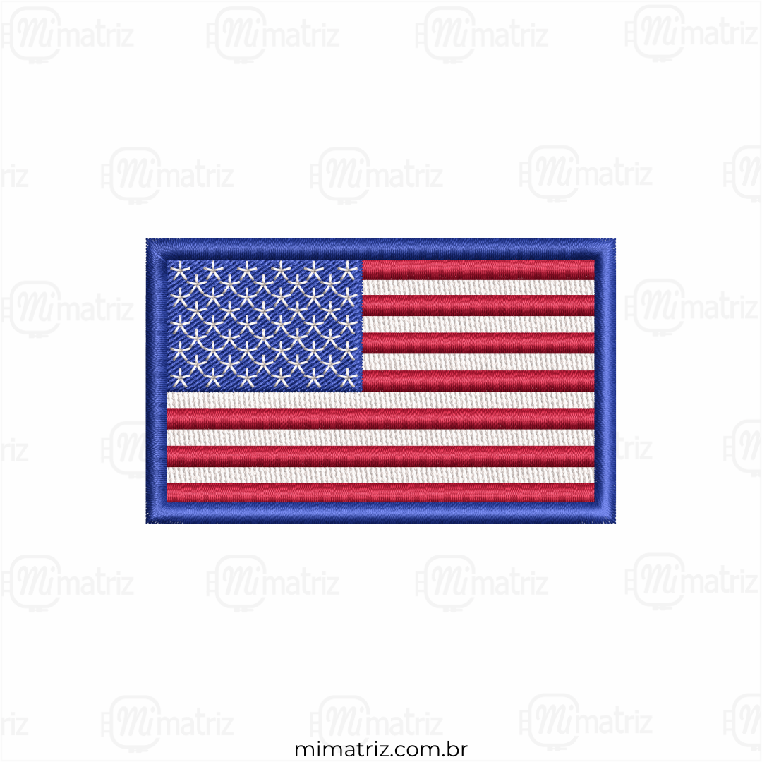 Matriz de Bordado Bandeira dos Estados Unidos  - M.000183